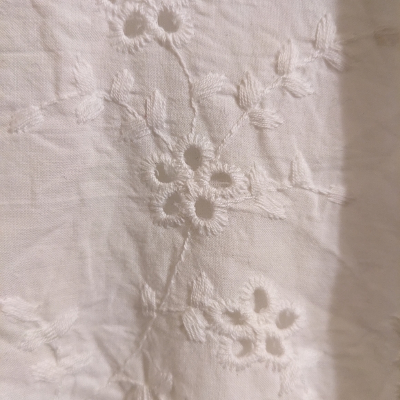 Zara Openwork Embroidered Dress in Oyster White - Picture 5 of 9